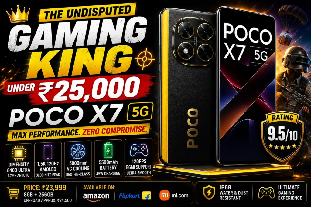 POCO X7 5G: Best Gaming Phone Under ₹25,000 POCO X7 5G Best Gaming Phone Under ₹25,000