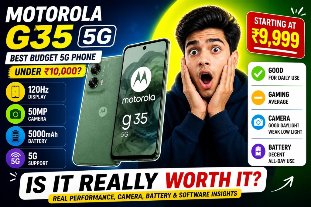 Motorola G35 5G: Best Budget 5G Phone Under ₹10,000? Motorola G35 5G: Best Budget 5G Phone Under ₹10,000?