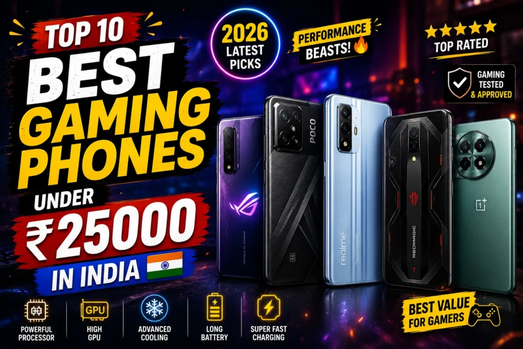 Top 10 Best Gaming Phone Under ₹25,000 in India