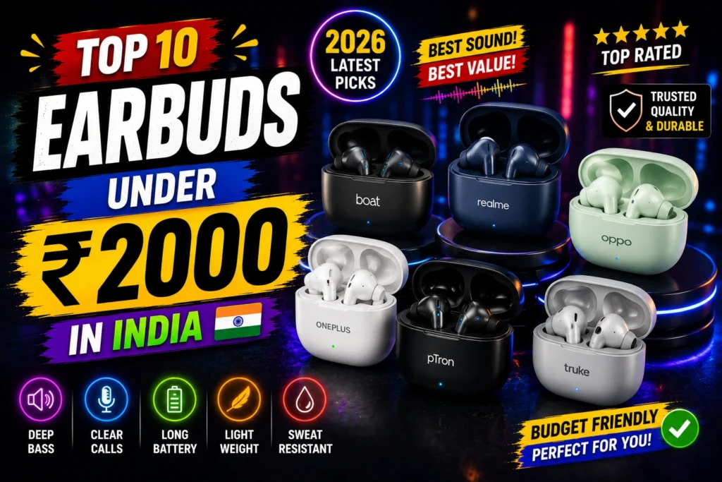 Top 10 Earbuds Under ₹2000 in India